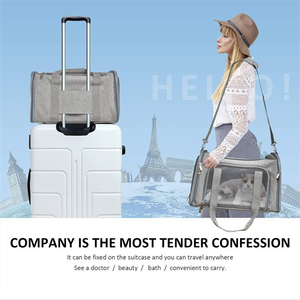 Foldable Pet Carrier Sling Bag - Car-Friendly Breathable <b>Cat</b> Dog Travel Bag - Product Image 5
