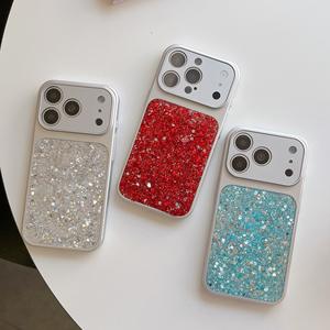 Étuis de téléphone portable luxueux brillants et électro-plaqués pour femmes pour 14/15/16/17 Pro Max <span class=keywords><strong>Coque</strong></span> scintillante - Product Image 1