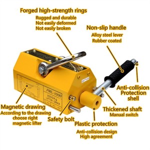 Herramienta de grúa magnética portátil de 600 kg Grúa magnética de elevación permanente - Product Image 3