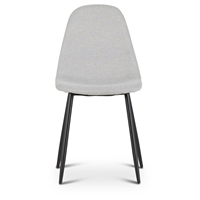 Chaises de salle à manger modernes à dossier simple pour usage domestique Chaise cuillère rembourrée blanche Salle à manger