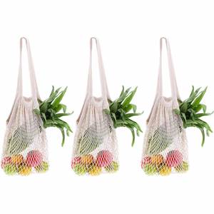 High Quality Eco-Friendly Mesh Tote Organic Cotton <b>Net</b> for Fruit Vegetables Reusable Shopping <b>Bag</b> - Product Image 6