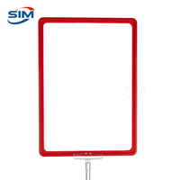 Suporte de Exibição Promocional Personalizado para Letreiros Gooseneck com Clipe de Borda de Prateleira e Tampa Transparente para Cesto de Arame