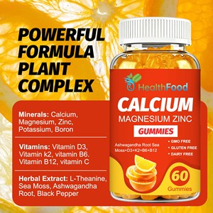 Gomitas de Calcio, Magnesio y Zinc de Rápida Absorción, Absorción Saludable de Calcio y Refuerzo de la Inmunidad con Suplemento Dietético - Product Image 3