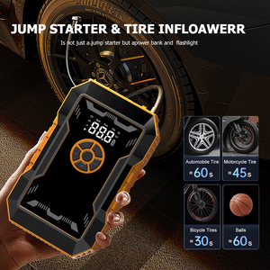 ポータブル12VカージャンプスターターLEDライト8000mah自動救助ツールガスディーゼルオートバイ対応緊急空気ポンプ用トラック用 - Product Image 3