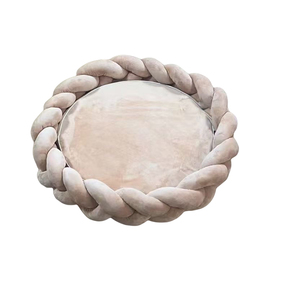 Custom Washable Warm Round Plush Eco-Friendly <strong>Dog</strong> <strong>Bed</strong> Chunky Braided Edge Breathable Soft Sofa <strong>Bed</strong> <strong>Nest</strong> Large Pet <strong>Bed</strong> - Product Image 3