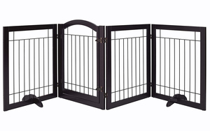 Clôture pour chien de haute qualité à bas prix Barrière pour chien en bois Clôture pour animaux de compagnie extérieure avec 4 panneaux à vendre - Product Image 3
