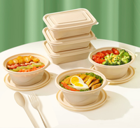 Bol à soupe biodégradable en amidon de maïs blanc ECOLIFE, résistant aux hautes températures, anti-fuite, pour plats à emporter, camping, salade de fruits