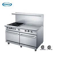 Cuisinière professionnelle en acier inoxydable avec brûleurs à gaz GPL/GN et four, 24 et 36 pouces, pour cuisine de restaurant, vente en gros fabricant