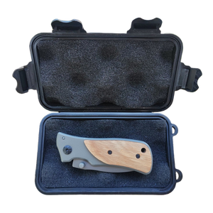 Sinh Tồn Ngoài Trời Cắm Trại Gấp Dao Edc Gỗ Không Thấm Nước Xử Lý Pocket Knife Lưu Trữ Hộp Thép Không Gỉ OEM Tùy Chỉnh - Product Image 3