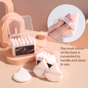 BS-MALL Juego de 7 Esponjas de Maquillaje Faciales, Esponjas de Maquillaje Suaves de Terciopelo, Esponjas Triangulares para Polvo, Esponjas Triangulares para Polvo Suelto con Logotipo Personalizado - Product Image 3