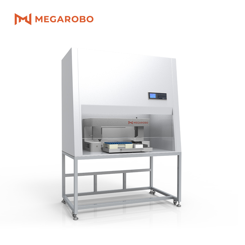 Автоматическая система обработки образцов, наконечники пипетки собираются автоматически для предотвращения загрязнения аэрозолями.