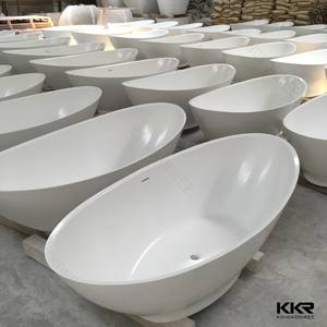 <span class=keywords><strong>Baignoire</strong></span> ovale autoportante moderne et élégante en surface solide, style hôtelier, avec fonction de trempage, pour usage domestique - Product Image 2