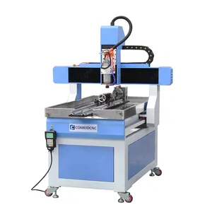 Mini advertising cnc router metal 6090 4 axis cnc for wood art craft