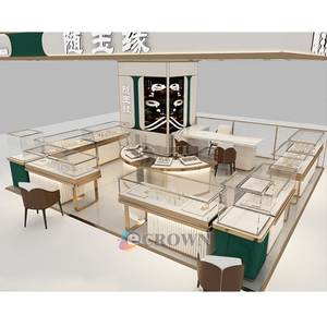 Kiosk Jewelry Display Cabinet Round Mall Kiosk Design <strong>Ol</strong> Mall Kiosk Design Retail Jewel Treasure Round Kiosk OEM - Product Image 2