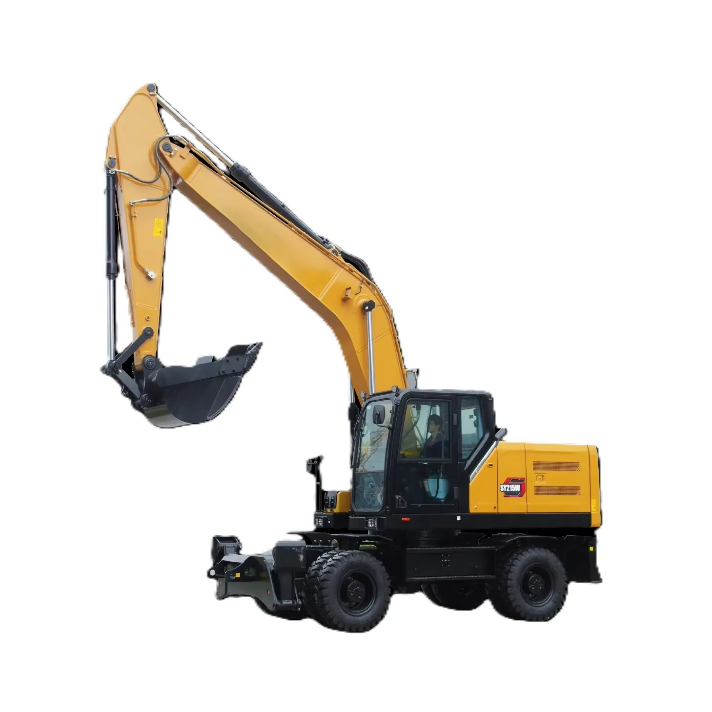 Землеройная техника новый китайский бренд SY215W 20Ton 21Ton 25Ton колесный экскаватор для коммунальных работ