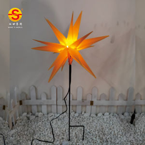 Wang's World Waterproof 35cm 6H <strong>Timer</strong> Foldable LED Moravian Star Ground <strong>Light</strong> Fairy Decor Lighting for Wedding and <strong>Xmas</strong> Party - Product Image 5
