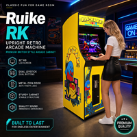 Machine d'arcade rétro verticale avec logo personnalisé Ruike, cabinet de jeu de luxe pour les centres commerciaux, modèle RK050