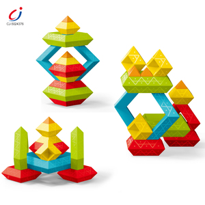 Bloques de Construcción Educativos Chengji, Bloques de Plástico Pequeños, Juguete de Modelos, Pirámide Apilable para Niños, Juguete de Aprendizaje, Juego de Bloques Geométricos - Product Image 1