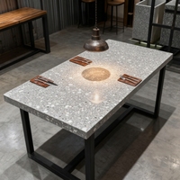 Sol en terrazzo personnalisé pour hôtel, dalle de terrazzo artificielle épaisse, revêtement de sol en terrazzo de luxe
