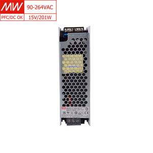 MEAN WELL 201W Fuente de alimentación 15V 13.4A Diseño sin ventilador Indicador LED de protección contra cortocircuitos PFC activo - Product Image 1