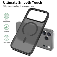 Étui de téléphone magnétique antichoc 2 en 1 TPU+PC à effet mat pour 17