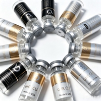 Étiquettes d'étanchéité holographiques personnalisées texturées anti-effraction à forte adhérence pour flacons de recharge de peptides de 3 ml