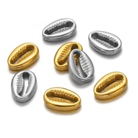 5 pièces en acier inoxydable gaufrage évider coquille breloques pendentifs pour travail manuel bijoux à bricoler soi-même résultats collier fournitures en gros