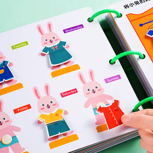 2 + ans Toddler Montessori Busy Book Animal Traffic Number Vegetable Learning Best Educational Quiet Book - Product Image 2
