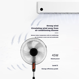 Trong Kho Đồ Gia Dụng 55W Tốc Độ Cao Đứng Fan Điện Chiều Cao Có Thể Điều Chỉnh Bệ 16 Inch Đứng Fan - Product Image 4