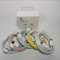 Kabel Data 60W USB-C Kabel Data Berlapis Kabel Pengisian Cepat Tipe-C C-C untuk iPhone 15 16 17 18 Pro Max iPad