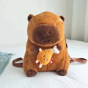 Хит продаж, рюкзаки Capybara, плюшевые игрушки, милые мягкие детские креативные плюшевые сумки Capybara - Product Image 3