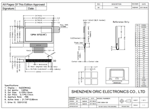 128x64 dots 0.96 inch PMOLED 12864 IIC LCD module hiển thị - Product Image 6