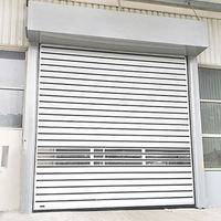 Porte spirale en alliage d'aluminium à haute vitesse thermique personnalisée avec résistance au vent classe 11-12 pour bâtiment industriel