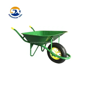 Grüne Farbe 150kg Tragfähigkeit grüne Farbe Schubkarre wb6400 für Gartenarbeit, Bergbau