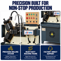Machine à rouler les filets à 3 rouleaux Neres avec support OEM, système hydraulique entièrement automatique, pour le roulage de filets de boulons