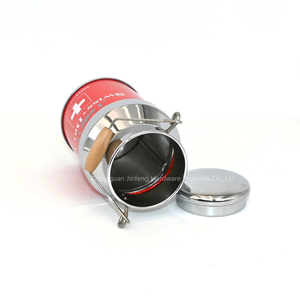 Caja de Metal con Forma de Lata de Leche con Asa de Madera, Caja de Metal Personalizada para Envasar Regalos, Snacks y Suplementos Alimenticios - Product Image 2