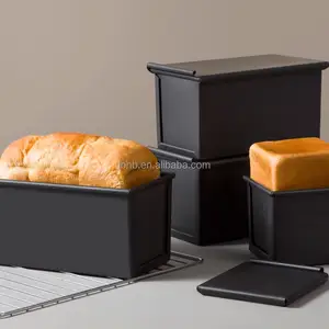 kundendefinierte größe antihaft-toast-box rechteckige brotpfanne pullman brotpfanne mit deckel