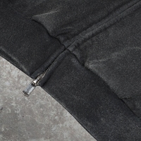Nouveau design de vêtements de rue lourds personnalisés, délavés et cousus à l'acide, sweats à capuche déchirés Rip double couche, sweats à capuche courts pour hommes