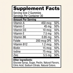 Gummies multivitaminés pour enfants OEM ODM, 60 unités, fournisseur en gros de marques privées - Product Image 3