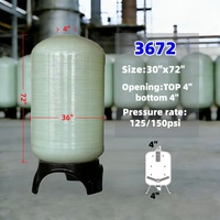 Réservoir en fibre de verre avec accessoires pour système de préfiltration d'eau ForRo, dessus 4 pouces, bas 4 pouces, 3665 3672 3072 3065, prix
