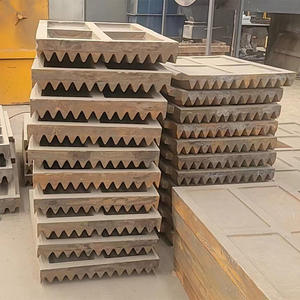 Износостойкие детали для горнодобывающей промышленности: подвижные и фиксированные щеки и опорные плиты из высокомарганцовистой стали с крупно- и мелкозубчатой поверхностью - Product Image 1