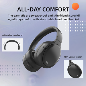 Hot Selling Hybrid ANC <strong>Noise</strong> <strong>Cancelling</strong> Wired &amp; Wireless <strong>Bluetooth</strong> Headphones Pro Max Over Ear <strong>Headsets</strong> Deep Bass for Travel - Product Image 5