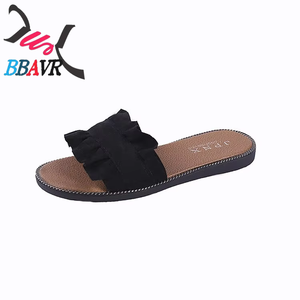Sandalias de Playa con Volantes para Mujer, Primavera-Verano 2019, Zapatos Planos con Punta de Acero, Tendencia de Moda - Product Image 2