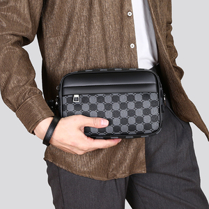 Sac <span class=keywords><strong>bandoulière</strong></span> homme en cuir PU de luxe, design tendance, avec fermeture éclair, haute qualité, prix de gros - Product Image 2