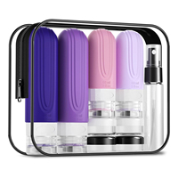 Nouveau kit de voyage personnalisé pour accessoires de voyage, flacon anti-fuite, tube cosmétique en silicone de taille voyage, ensemble de flacons rechargeables