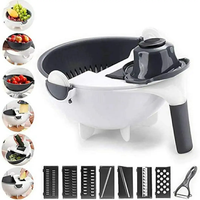 Multifunctionele Groentesnijder Met Aftappen Mand Keuken Tool Huishoudelijke Aardappel Groente Fruit Chopper Rasp Snijmachine