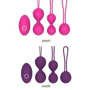 Y Liefde Geen Geur Volledig Siliconen Goede Huid Touch Vibrerende Ei Draadloze Afstandsbediening Kegel Ballen 2 In 1 Set kegel Vagina Strakker - Product Image 3