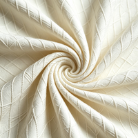 Tissu Jacquard 100% Polyester Texturé Premium en Gros, Largeur 58/60 pouces, Écologique, Poids Moyen, pour Jupes, Vêtements de Nuit et Vêtements d'Intérieur