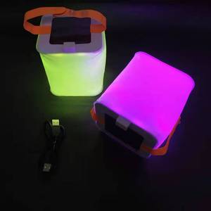 Linterna de Camping LED Solar Recargable, Luz RGB, Lámpara Plegable Portátil para Interiores y Exteriores con Carga USB - Product Image 1