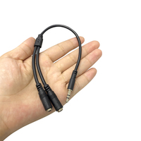 Professionelles 3,5mm Stereo Audio-Video Y-Splitter-Kabel 1 Stecker auf 2 Buchsen DIN RCA Mikrofon Computer Auto Lautsprecher 30cm